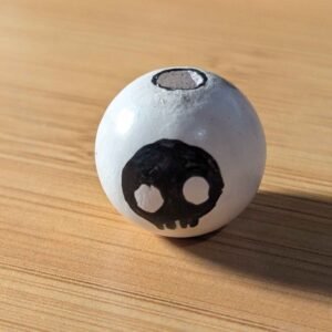 White Skull 20mm Bead